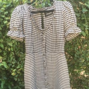 Reformation black and white checkered dress size 6